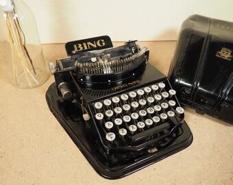 alte schreibmaschine|Typewriter BING 2 Rare German Antique Portable Typewriter .